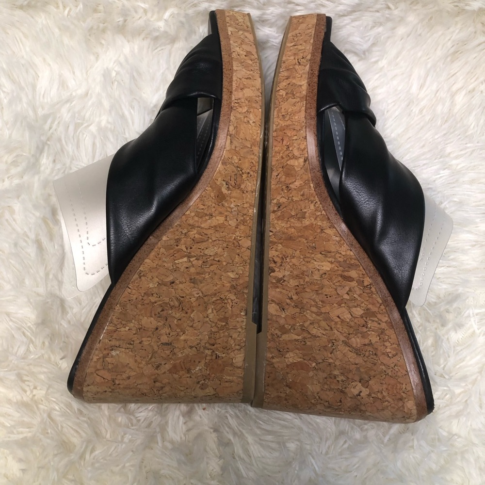 Black Twist-Knot Slide Wedges size 9 NWT - Picture 8 of 16